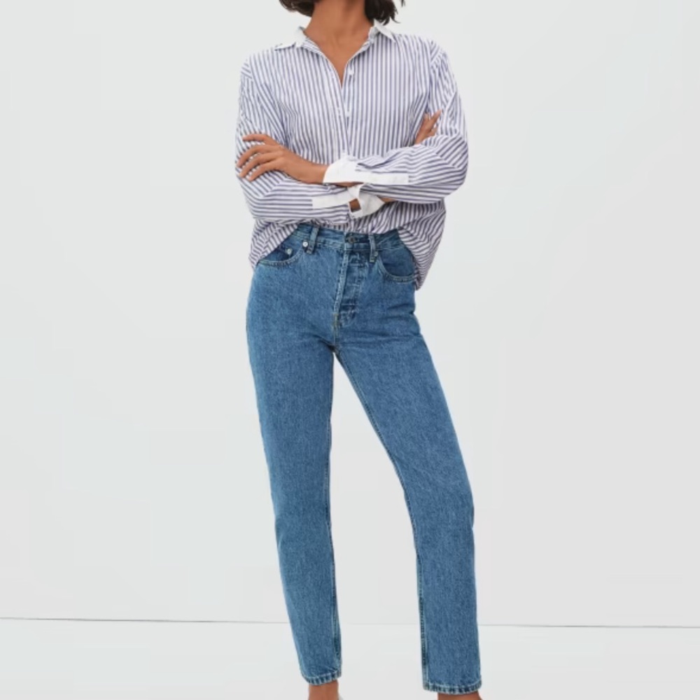Everlane 90s Cheeky Jean 24 CROP medium blue wash